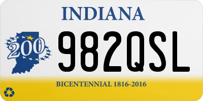 IN license plate 982QSL