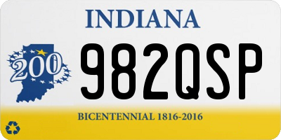 IN license plate 982QSP