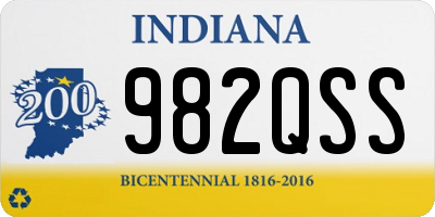 IN license plate 982QSS