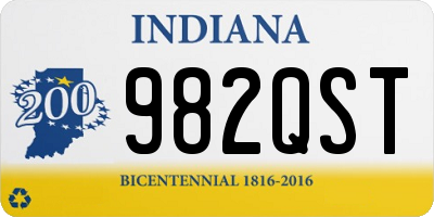 IN license plate 982QST