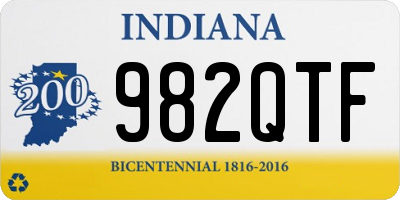 IN license plate 982QTF