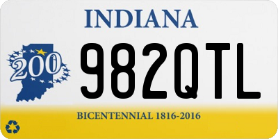 IN license plate 982QTL