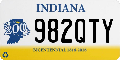 IN license plate 982QTY