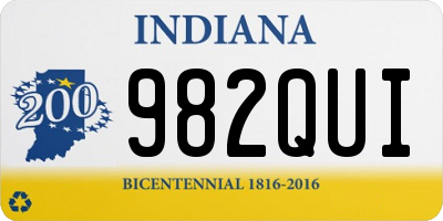 IN license plate 982QUI