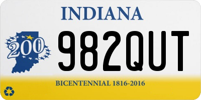 IN license plate 982QUT