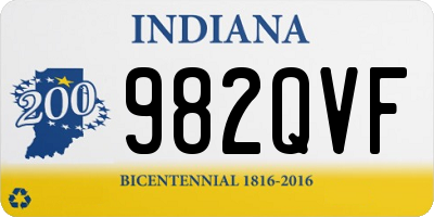 IN license plate 982QVF