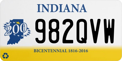 IN license plate 982QVW