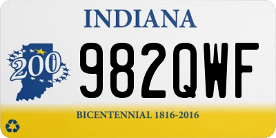 IN license plate 982QWF