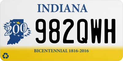 IN license plate 982QWH