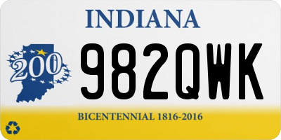 IN license plate 982QWK