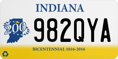 IN license plate 982QYA