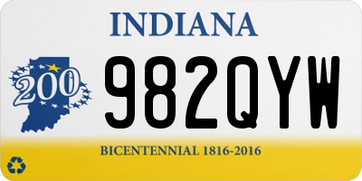 IN license plate 982QYW