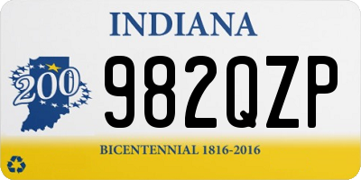 IN license plate 982QZP