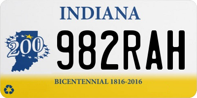 IN license plate 982RAH