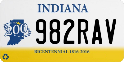 IN license plate 982RAV