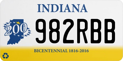 IN license plate 982RBB