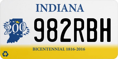 IN license plate 982RBH