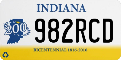 IN license plate 982RCD