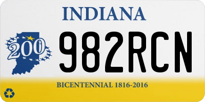 IN license plate 982RCN