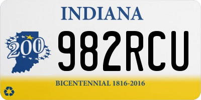 IN license plate 982RCU