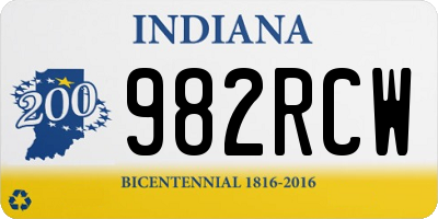 IN license plate 982RCW