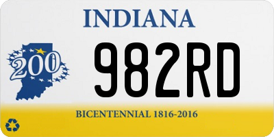 IN license plate 982RD