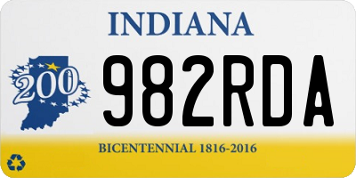 IN license plate 982RDA
