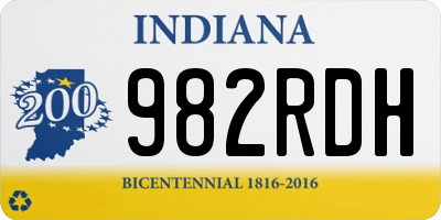 IN license plate 982RDH