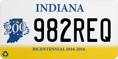 IN license plate 982REQ