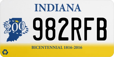 IN license plate 982RFB