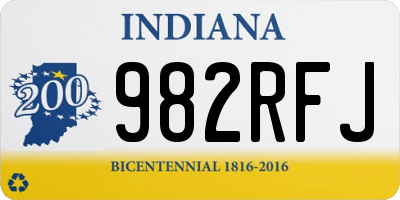 IN license plate 982RFJ