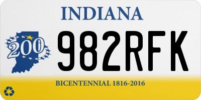 IN license plate 982RFK