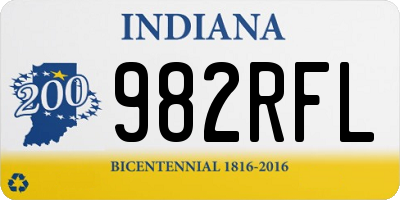 IN license plate 982RFL