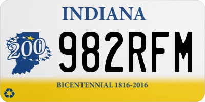 IN license plate 982RFM