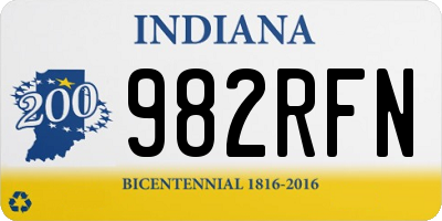 IN license plate 982RFN