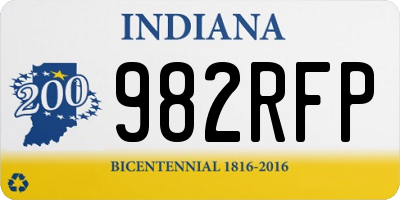 IN license plate 982RFP