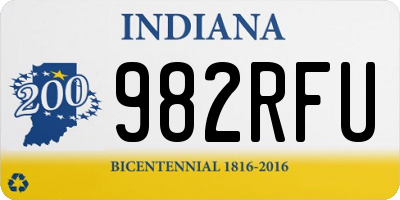 IN license plate 982RFU