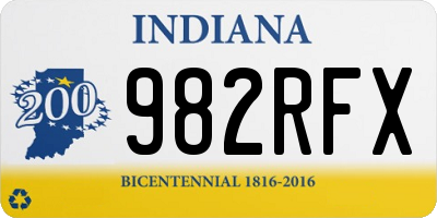 IN license plate 982RFX