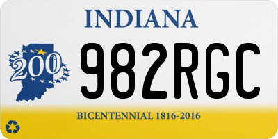 IN license plate 982RGC