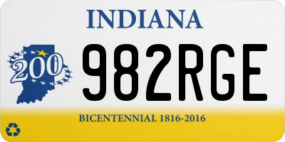 IN license plate 982RGE