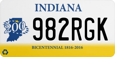 IN license plate 982RGK