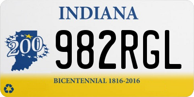 IN license plate 982RGL