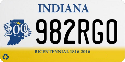 IN license plate 982RGO