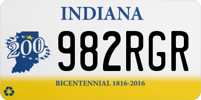 IN license plate 982RGR