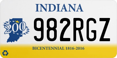 IN license plate 982RGZ