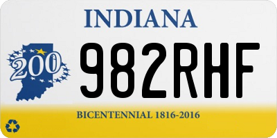 IN license plate 982RHF