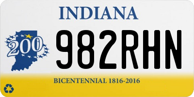 IN license plate 982RHN