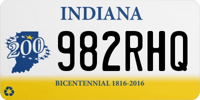 IN license plate 982RHQ