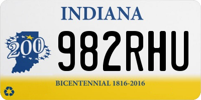 IN license plate 982RHU