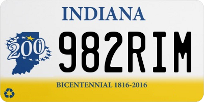 IN license plate 982RIM